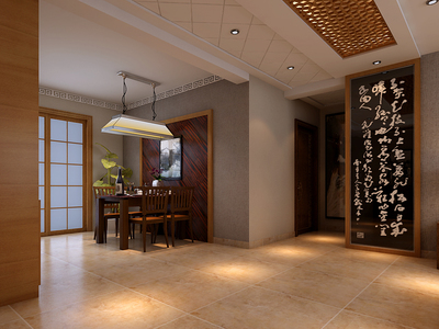 东南亚风格三居室138.6平米装修案例——城南春天室内设计技术咨询解析